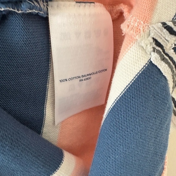 Lands' End Pink and Blue Striped Long Sleeve Top - Picture 3 of 4